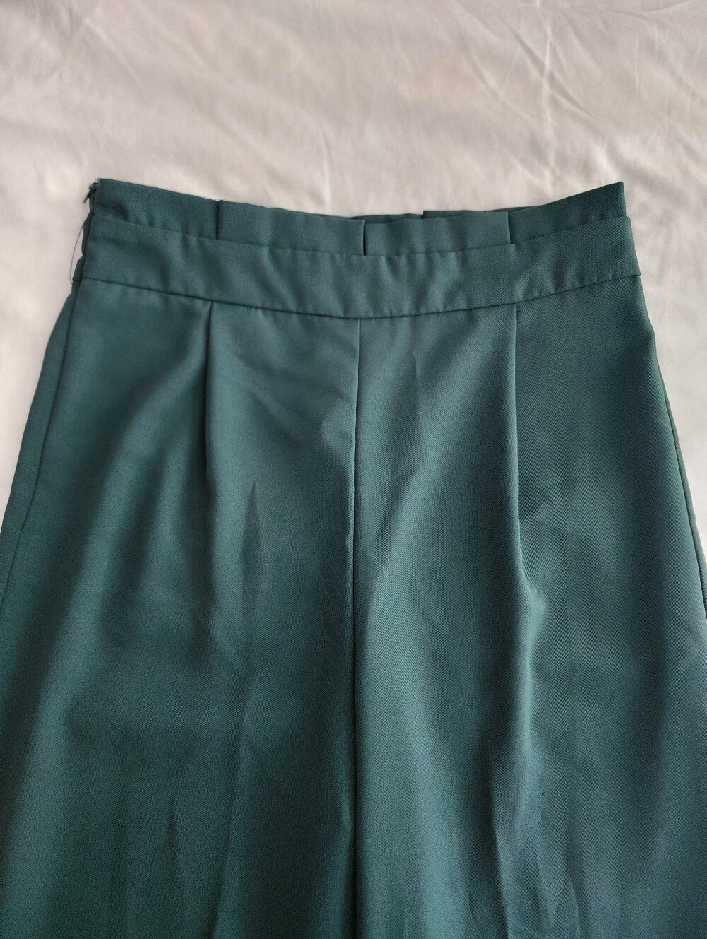 SHEIN Green Wide-Leg High-Waist Pants